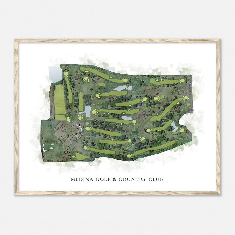 Print of Medina Golf & Country Club Classic Map