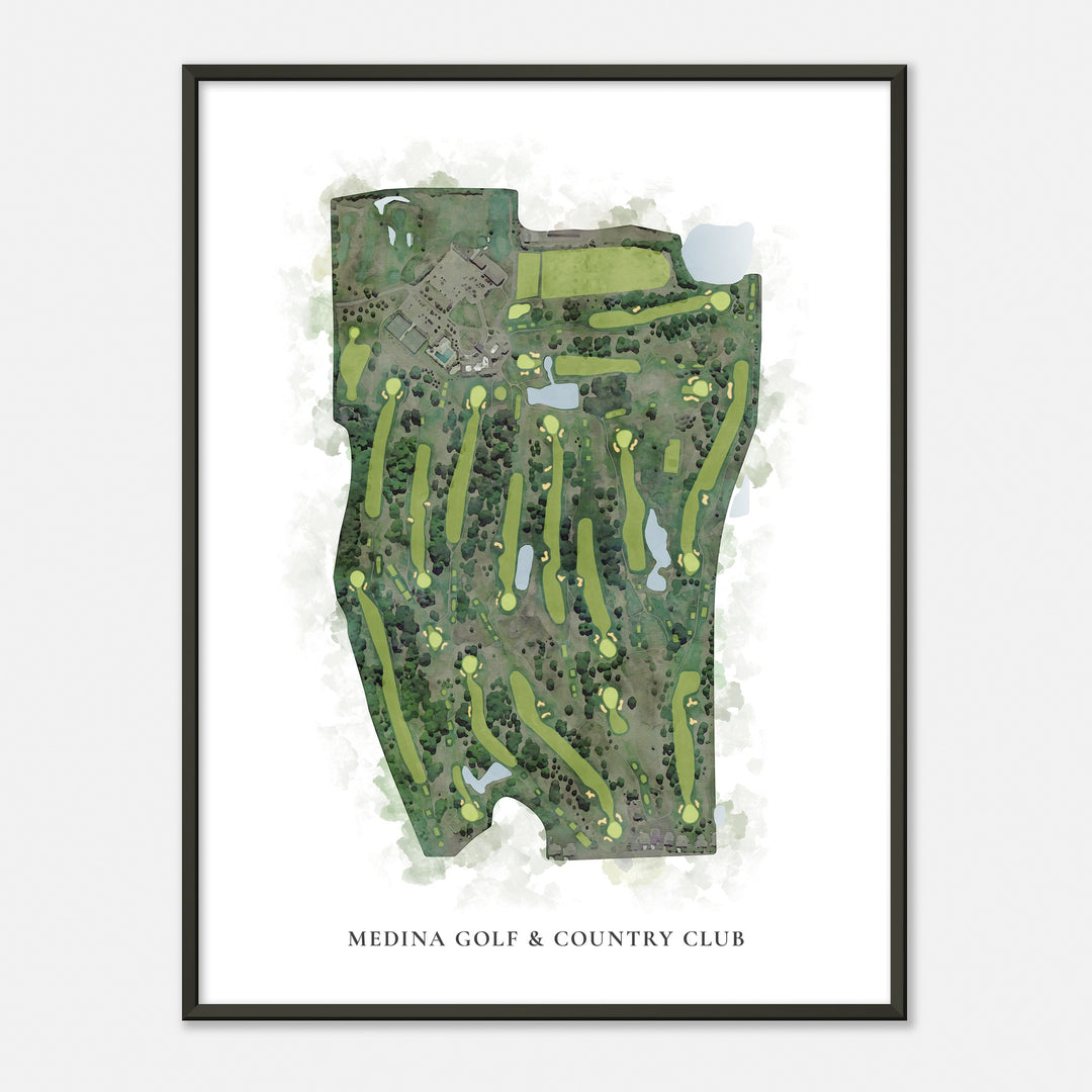Print of Medina Golf & Country Club Classic Map