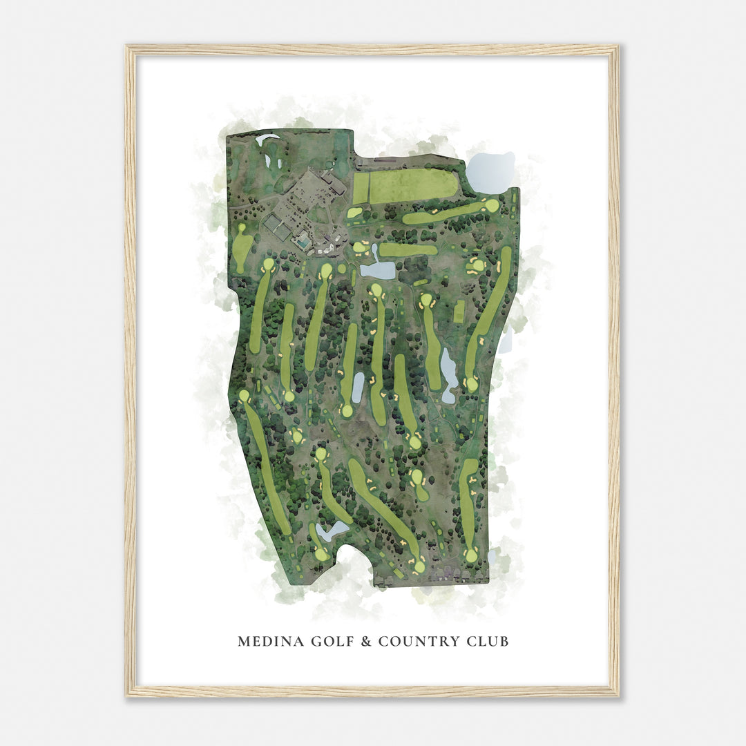 Print of Medina Golf & Country Club Classic Map