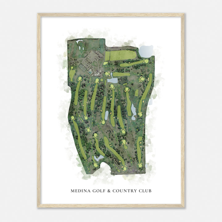 Print of Medina Golf & Country Club Classic Map