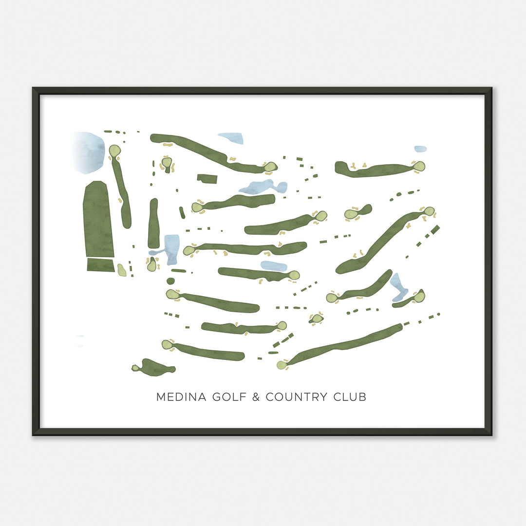 Print of Medina Golf & Country Club Modern Map