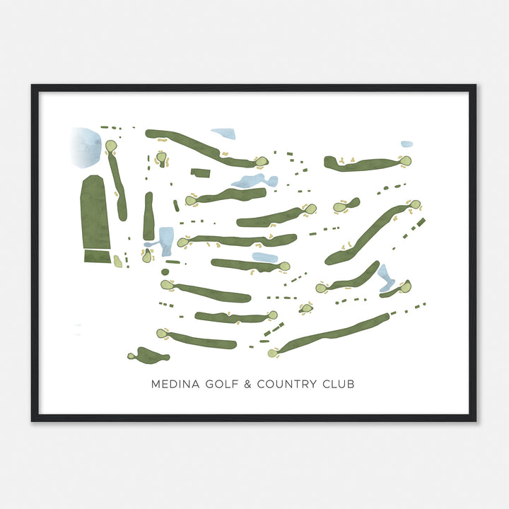 Print of Medina Golf & Country Club Modern Map