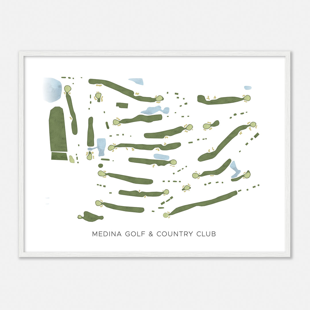 Print of Medina Golf & Country Club Modern Map