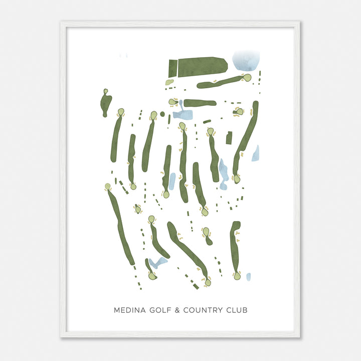 Print of Medina Golf & Country Club Modern Map