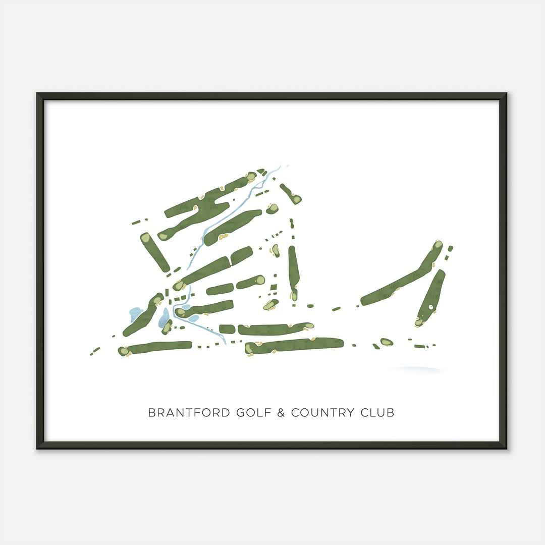 Print of Brantford Golf &amp; Country Club Modern Map
