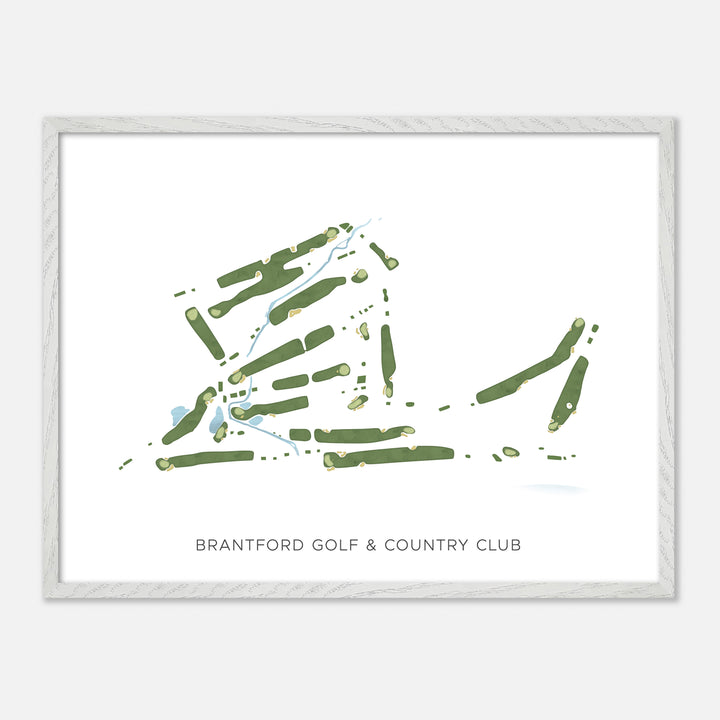 Print of Brantford Golf &amp; Country Club Modern Map