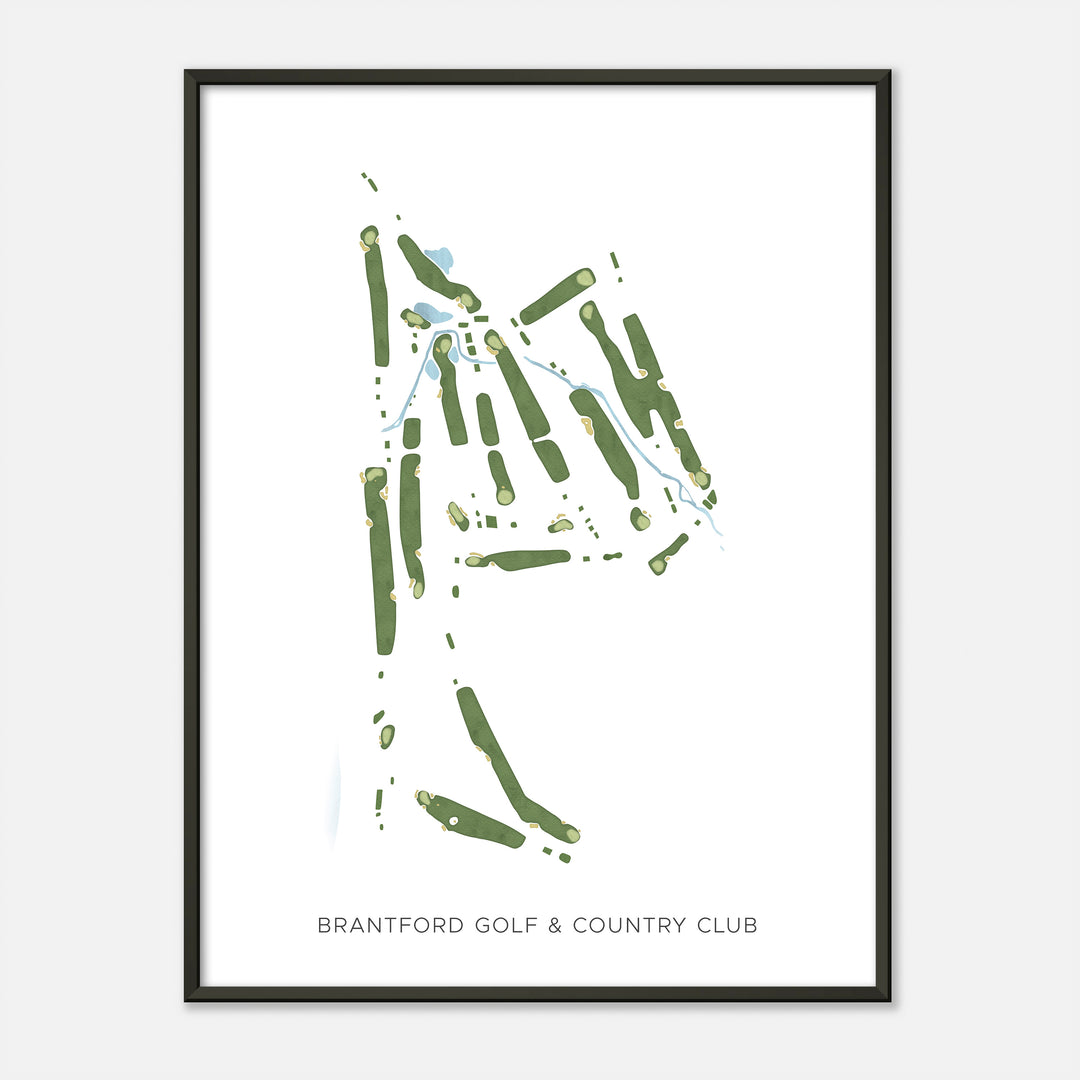 Print of Brantford Golf &amp; Country Club Modern Map