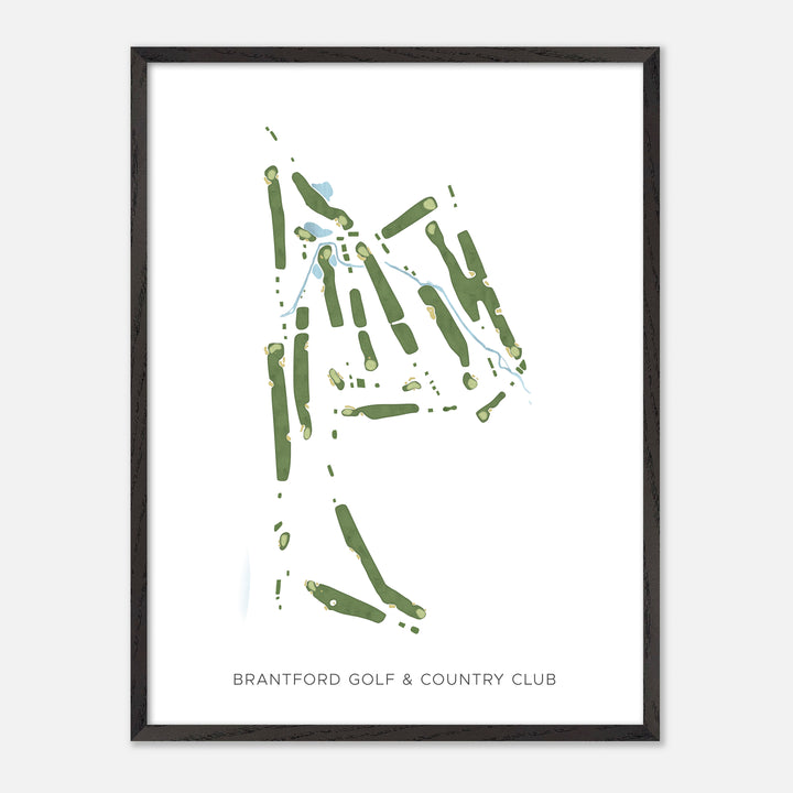 Print of Brantford Golf &amp; Country Club Modern Map