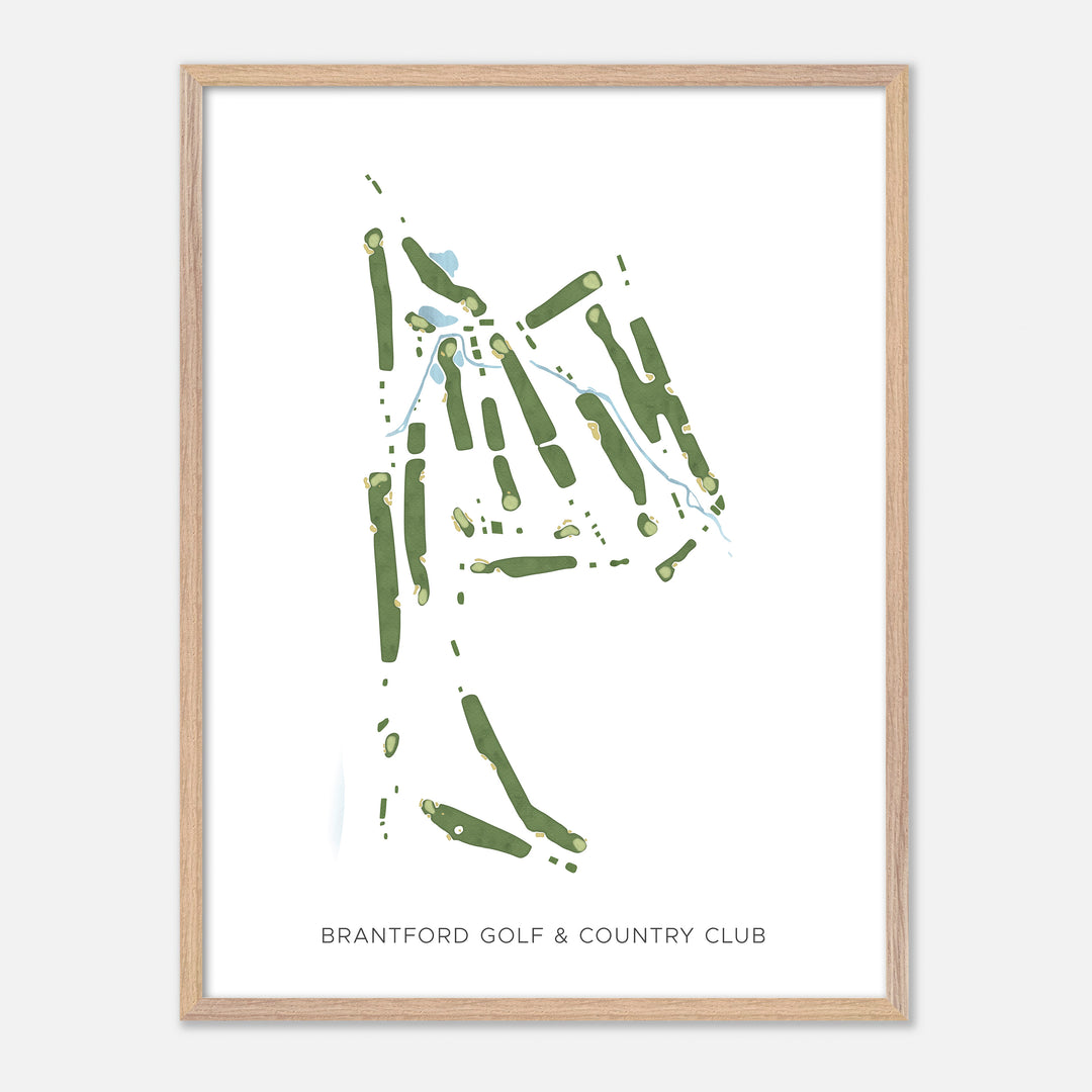 Print of Brantford Golf &amp; Country Club Modern Map