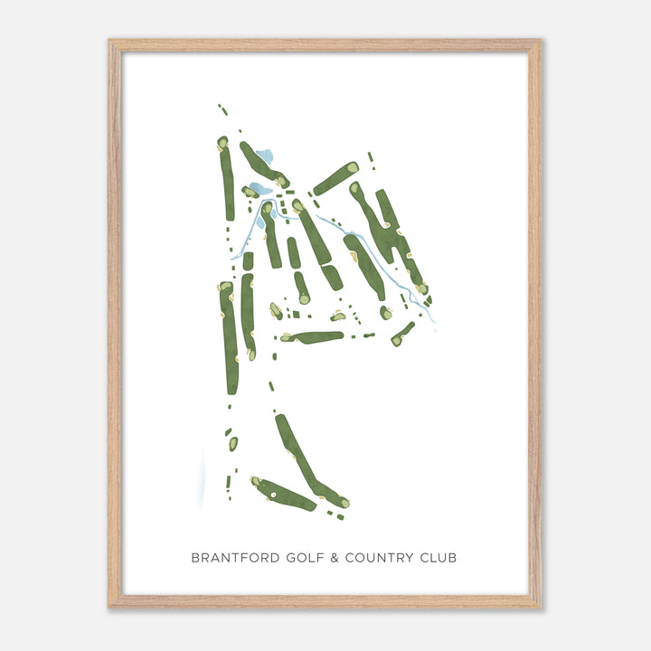 Print of Brantford Golf &amp; Country Club Modern Map