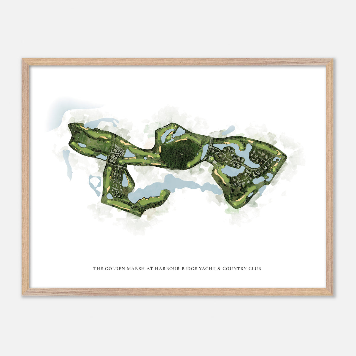 Print of The Golden Marsh At Harbour Ridge Yacht & Country Club Classic Map