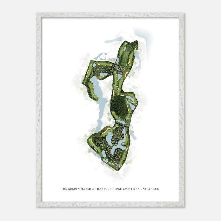 Print of The Golden Marsh At Harbour Ridge Yacht &amp; Country Club Classic Map