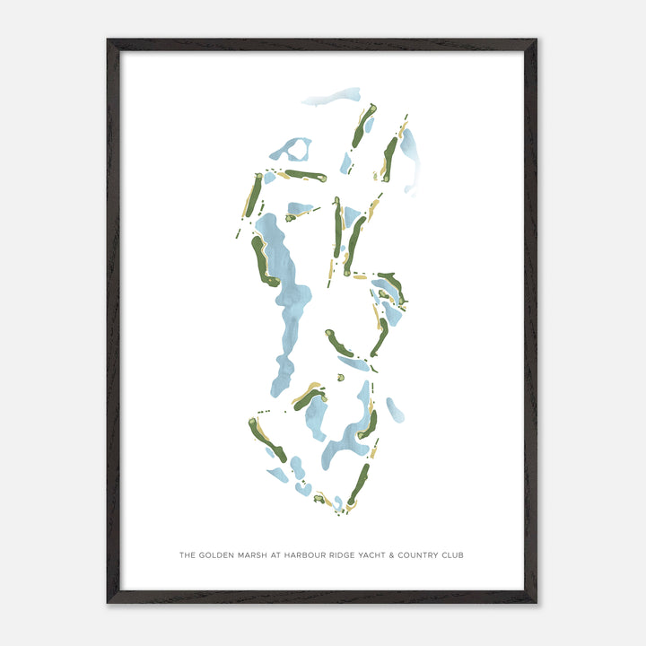 Print of The Golden Marsh At Harbour Ridge Yacht &amp; Country Club Modern Map