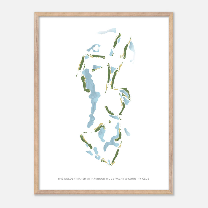 Print of The Golden Marsh At Harbour Ridge Yacht &amp; Country Club Modern Map