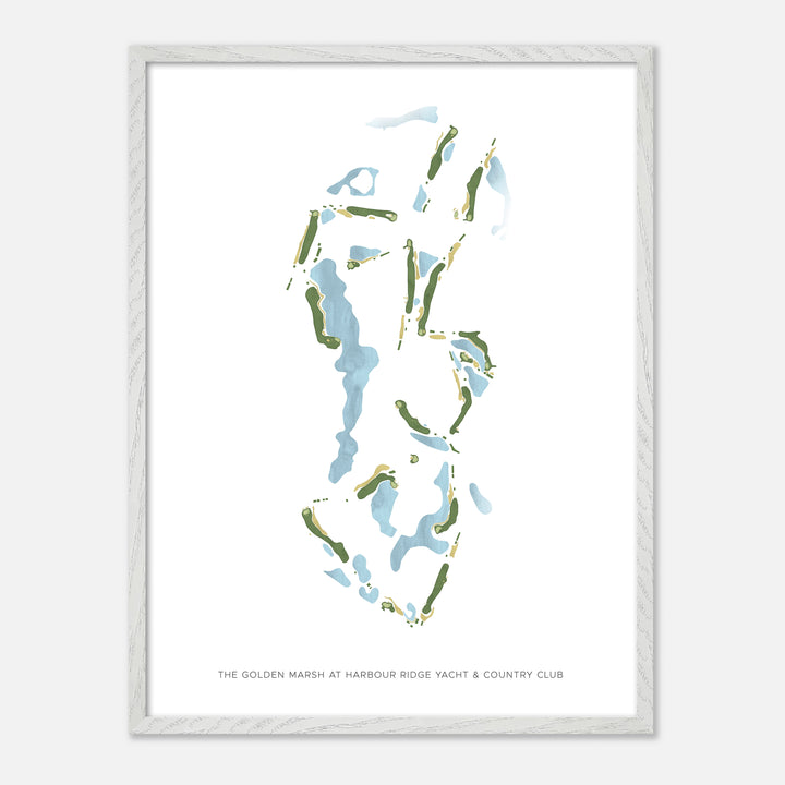 Print of The Golden Marsh At Harbour Ridge Yacht &amp; Country Club Modern Map