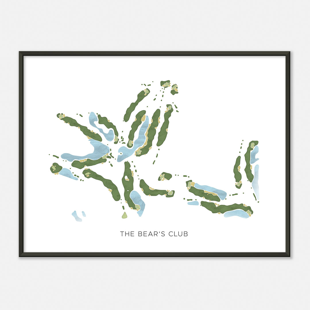 Print of The Bear'S Club Modern Map