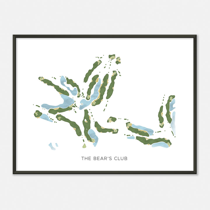 Print of The Bear'S Club Modern Map