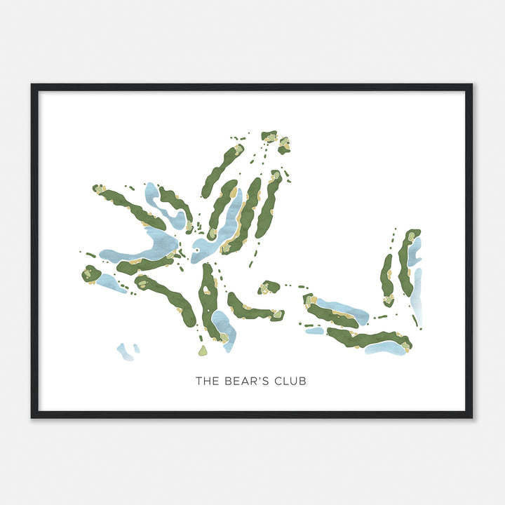 Print of The Bear'S Club Modern Map