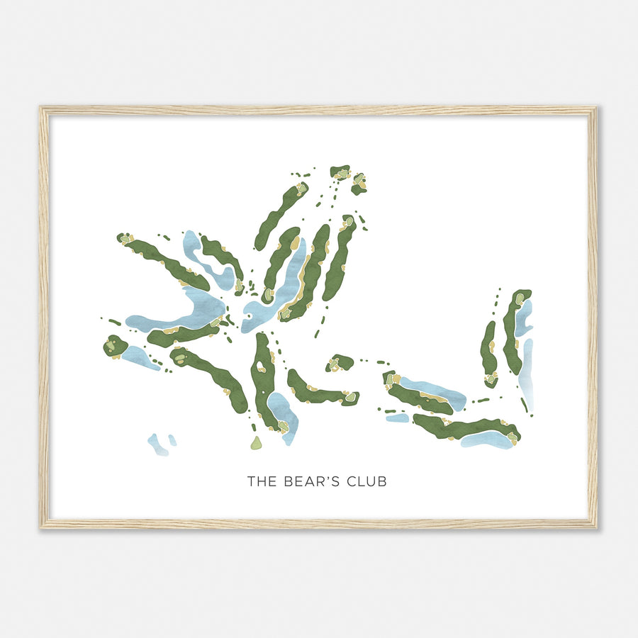 Print of The Bear'S Club Modern Map