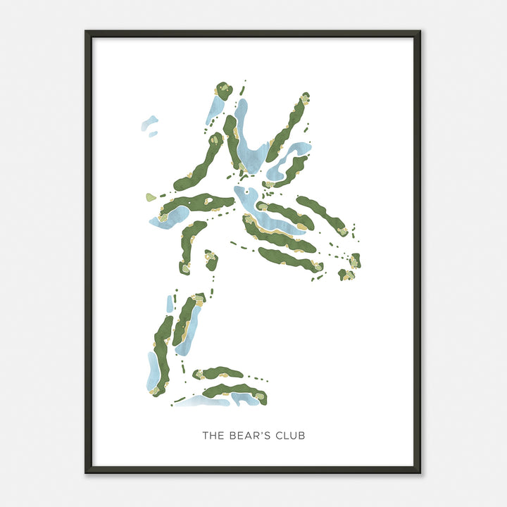 Print of The Bear'S Club Modern Map