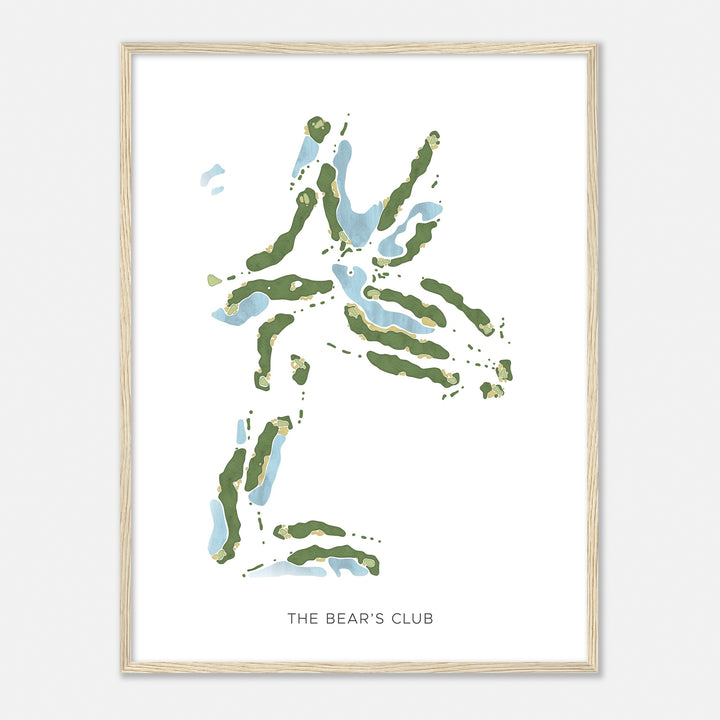 Print of The Bear'S Club Modern Map
