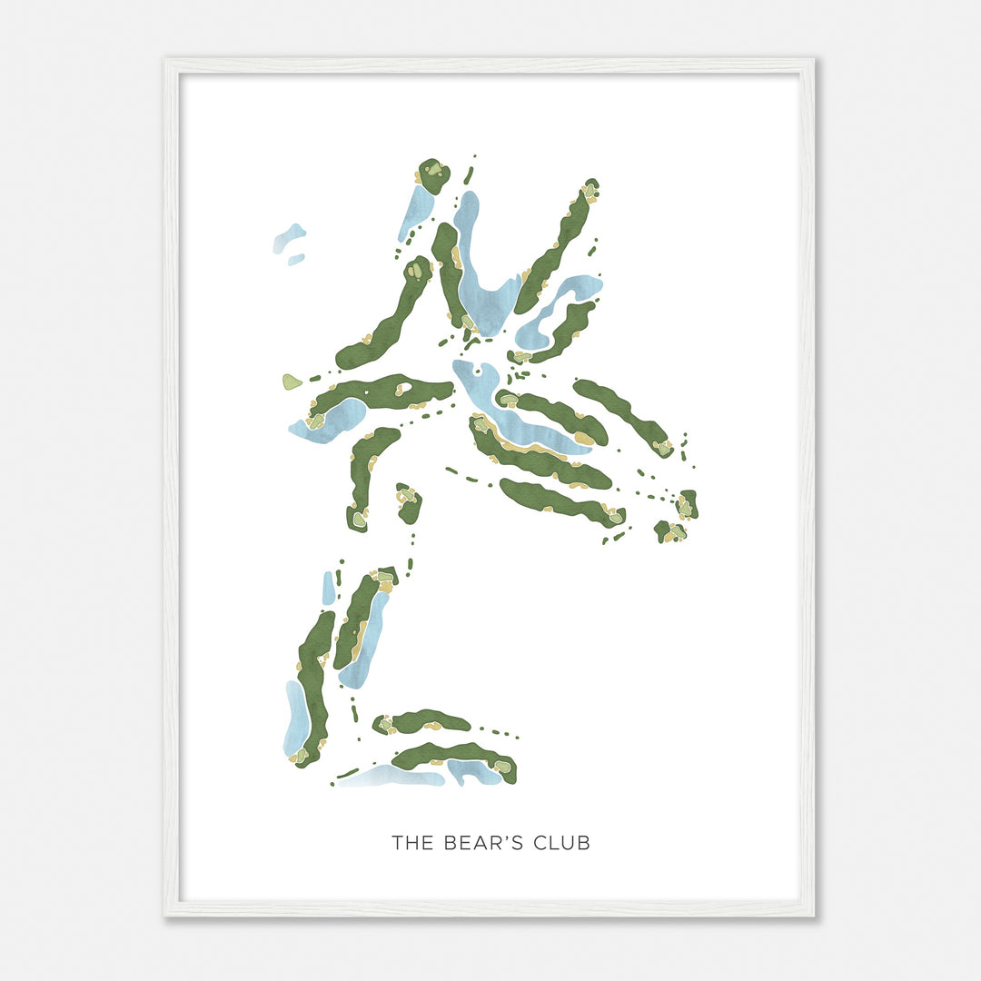Print of The Bear'S Club Modern Map