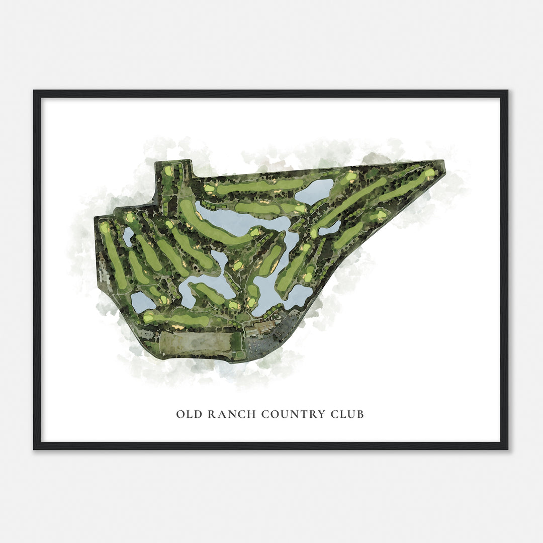 Print of Old Ranch Country Club Classic Map