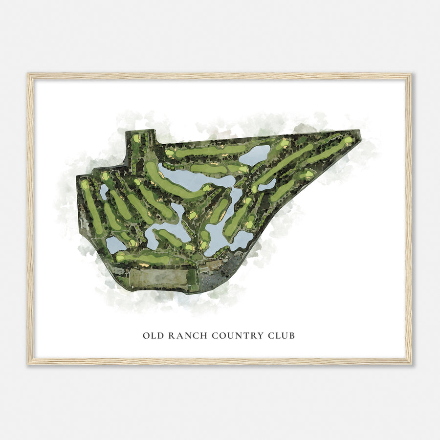 Print of Old Ranch Country Club Classic Map