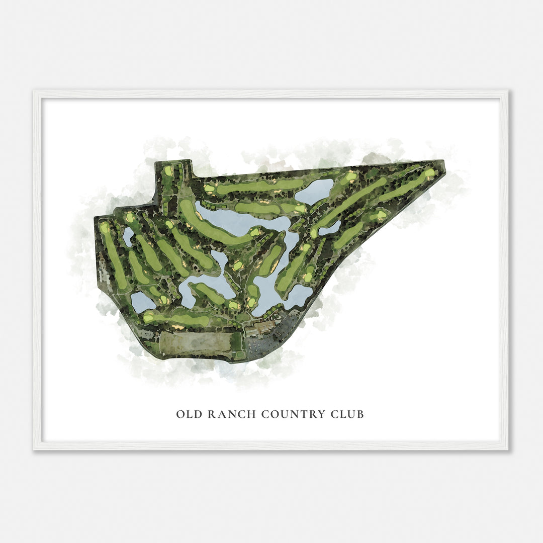 Print of Old Ranch Country Club Classic Map