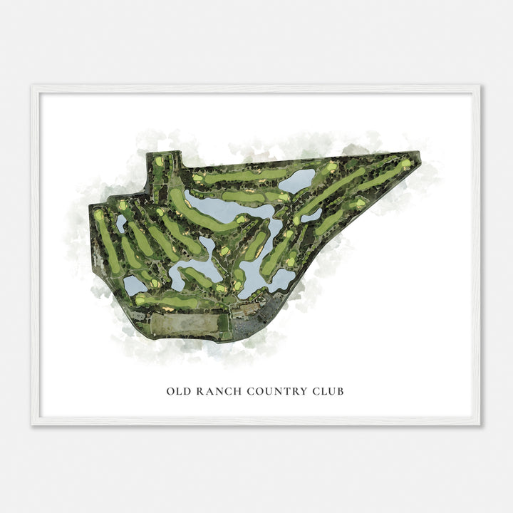 Print of Old Ranch Country Club Classic Map