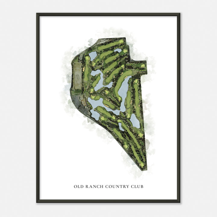 Print of Old Ranch Country Club Classic Map
