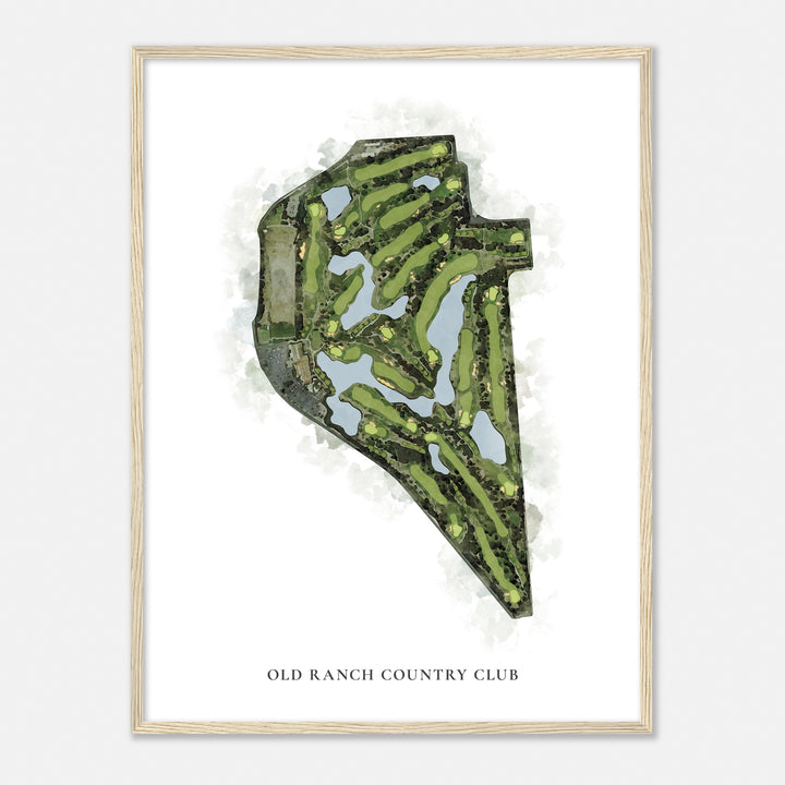Print of Old Ranch Country Club Classic Map