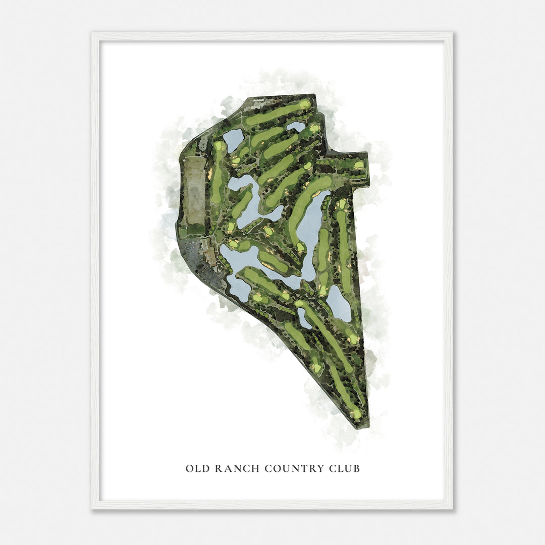 Print of Old Ranch Country Club Classic Map