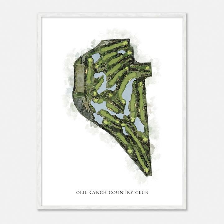Print of Old Ranch Country Club Classic Map