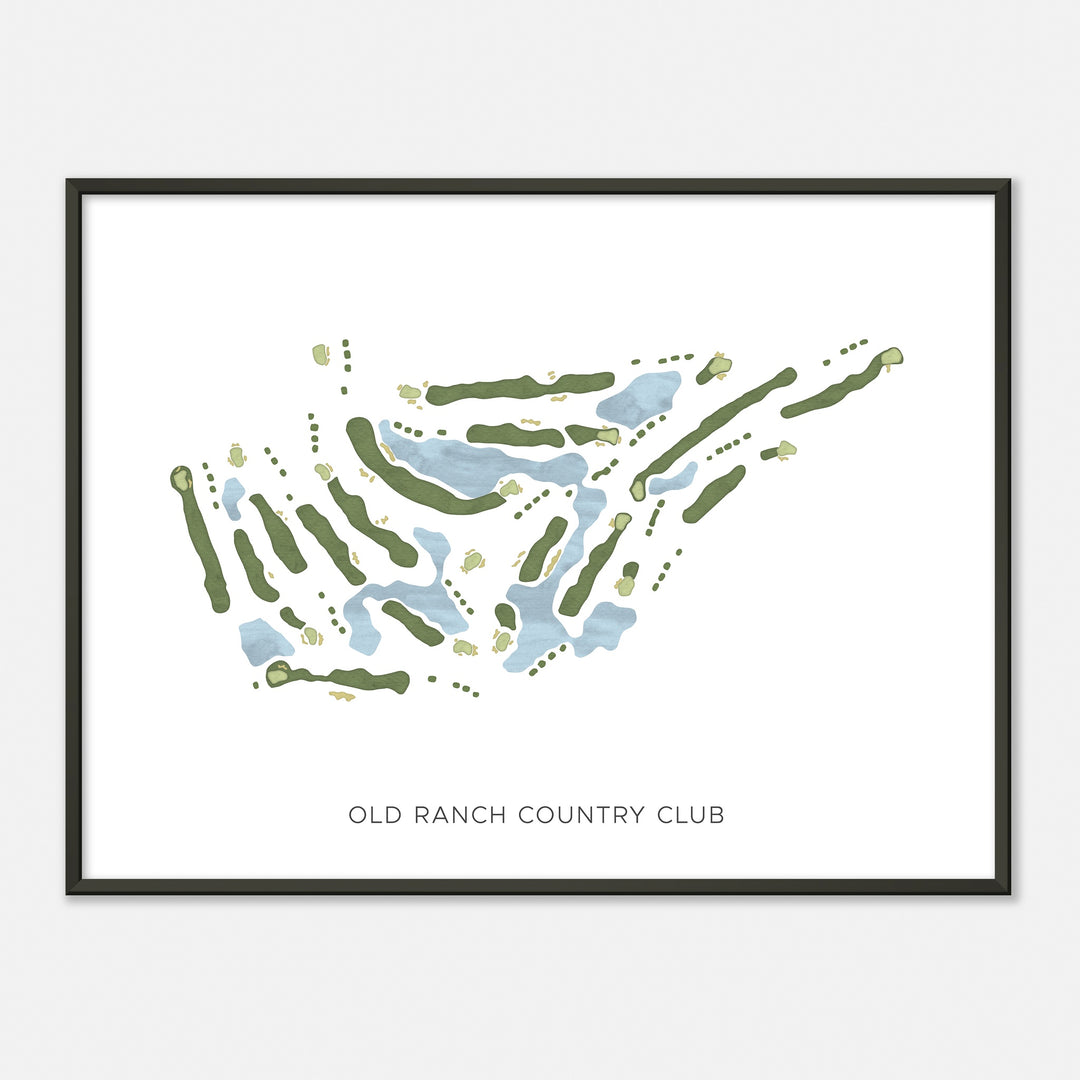 Print of Old Ranch Country Club Modern Map