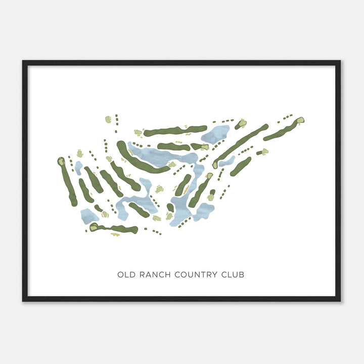 Print of Old Ranch Country Club Modern Map