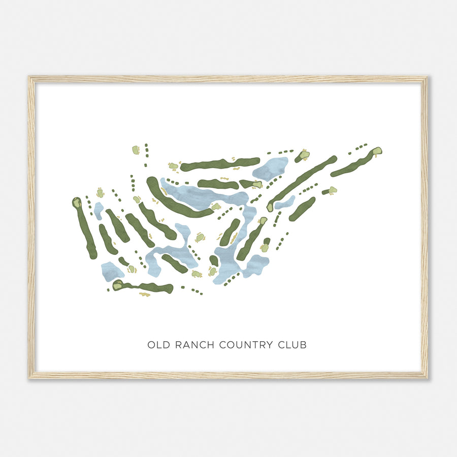 Print of Old Ranch Country Club Modern Map