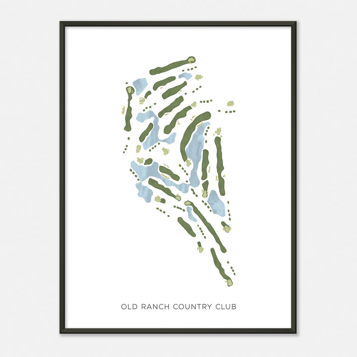 Print of Old Ranch Country Club Modern Map