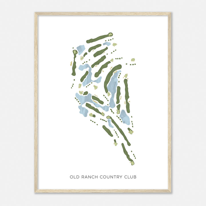 Print of Old Ranch Country Club Modern Map