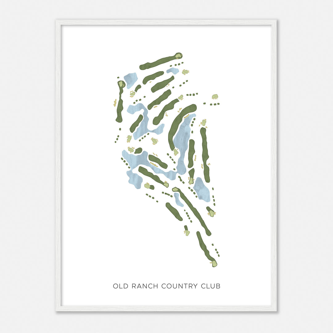 Print of Old Ranch Country Club Modern Map