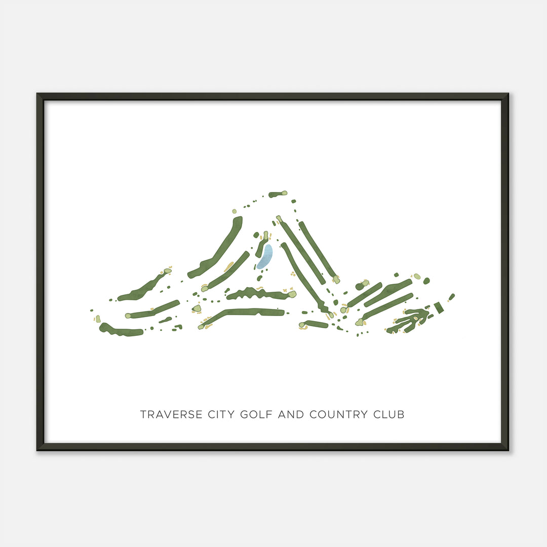 Print of Traverse City Golf And Country Club Modern Map