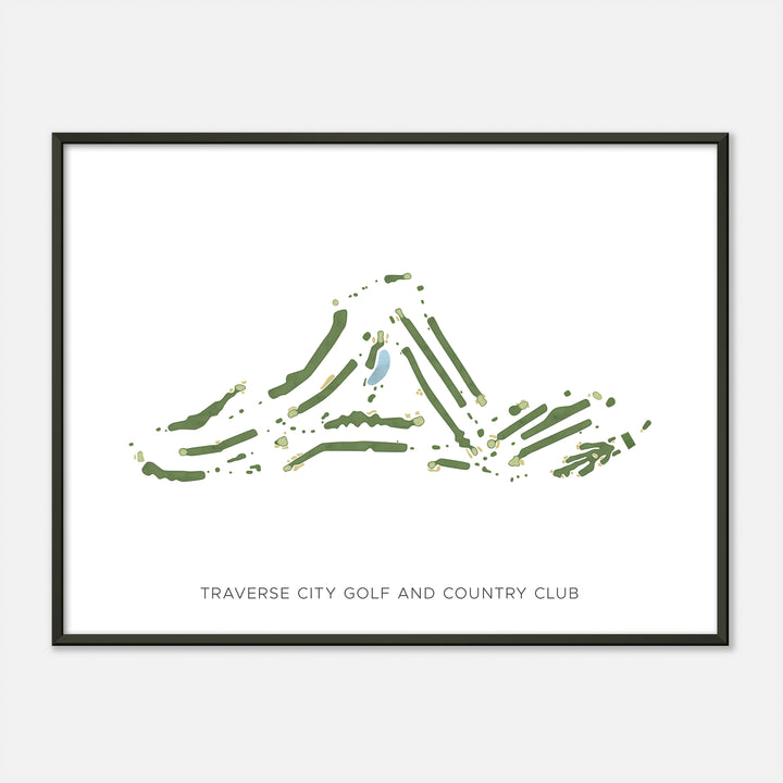 Print of Traverse City Golf And Country Club Modern Map