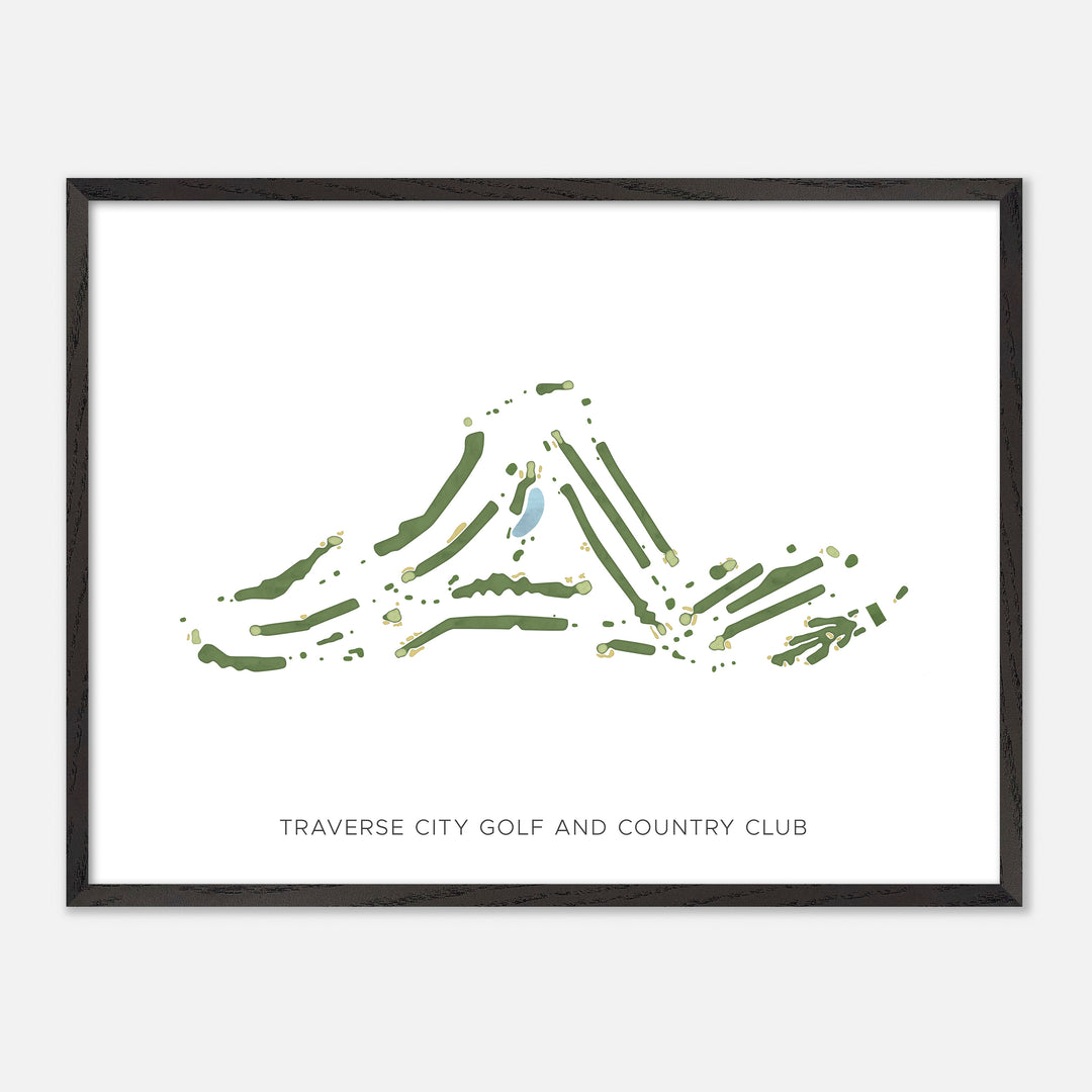 Print of Traverse City Golf And Country Club Modern Map