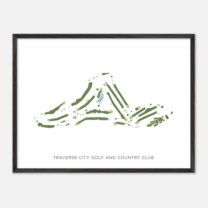 Print of Traverse City Golf And Country Club Modern Map