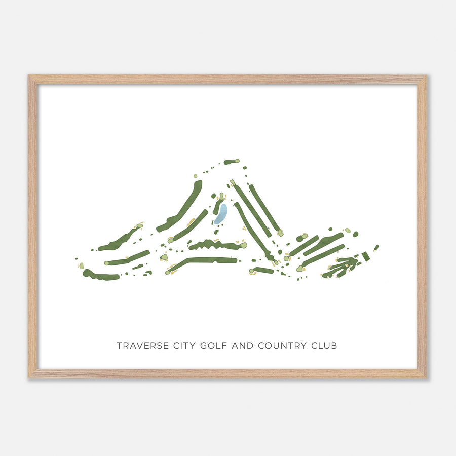 Print of Traverse City Golf And Country Club Modern Map