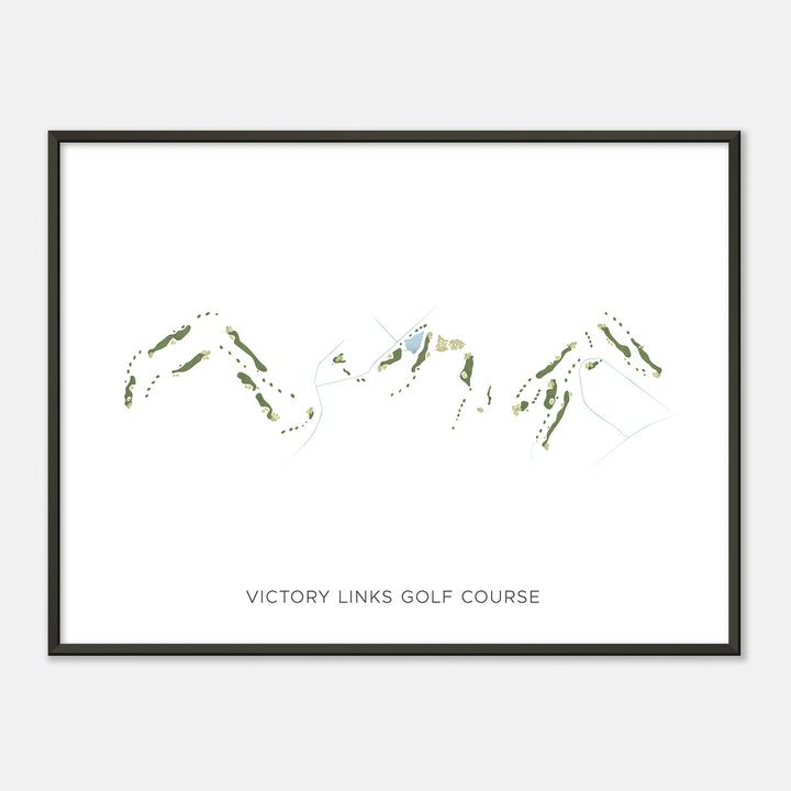 Print of Victory Links Golf Course Modern Map