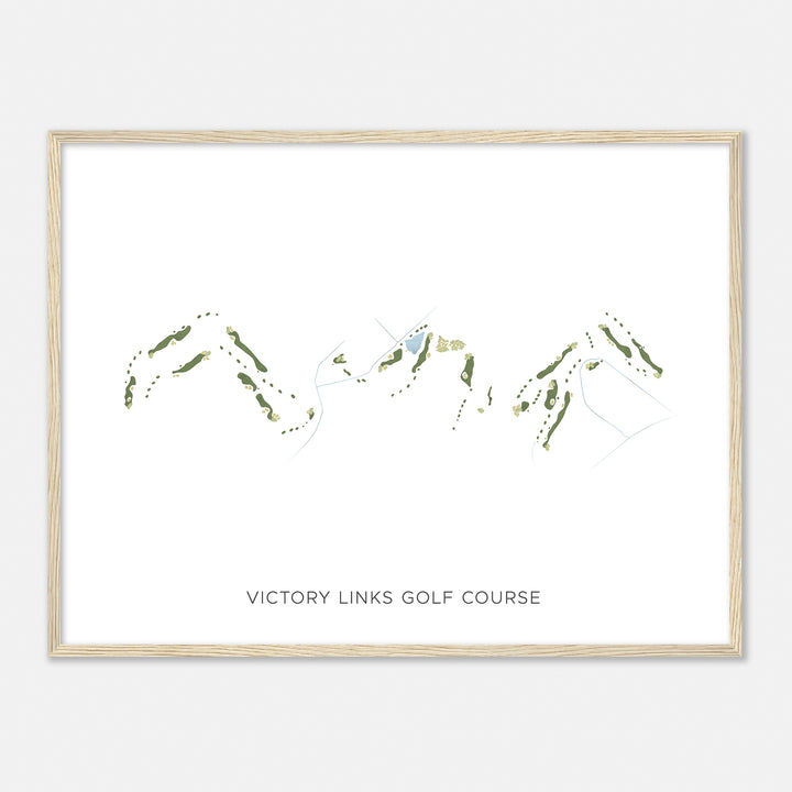 Print of Victory Links Golf Course Modern Map