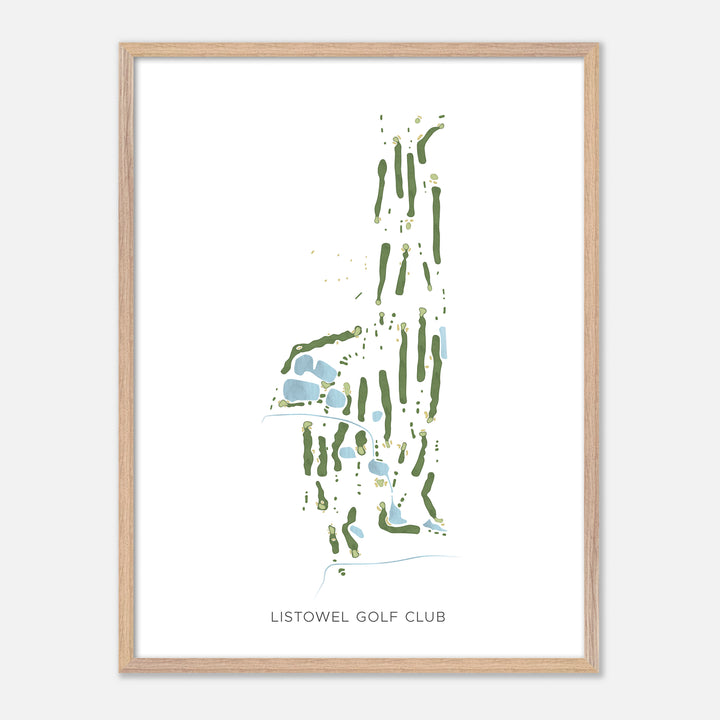 Print of Listowel Golf Club Modern Map