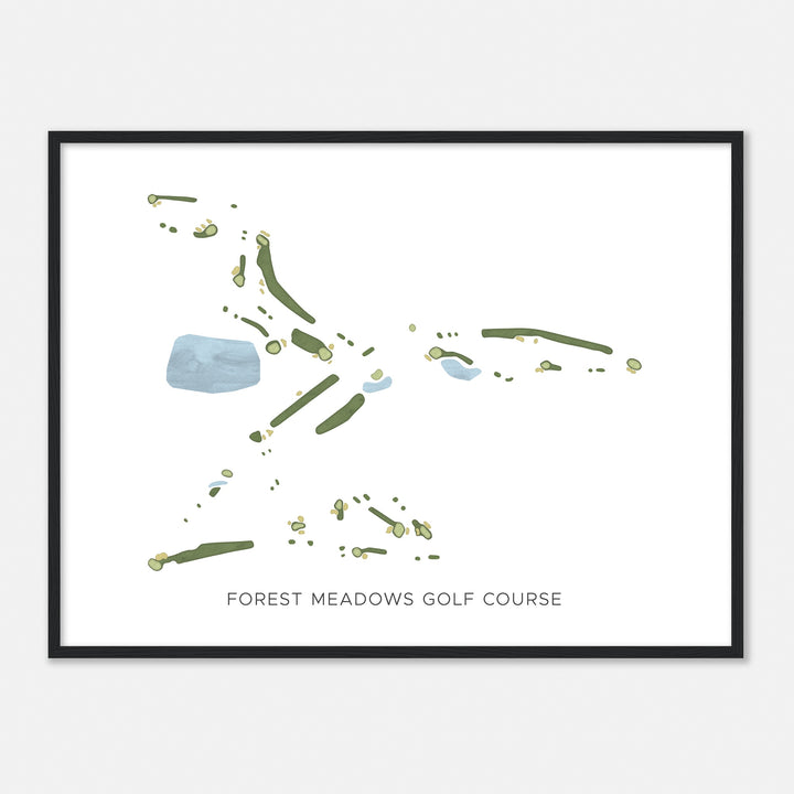 Print of Forest Meadows Golf Course Modern Map
