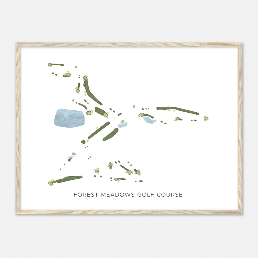 Print of Forest Meadows Golf Course Modern Map